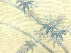 アンティーク　竹模様刺繍名古屋帯